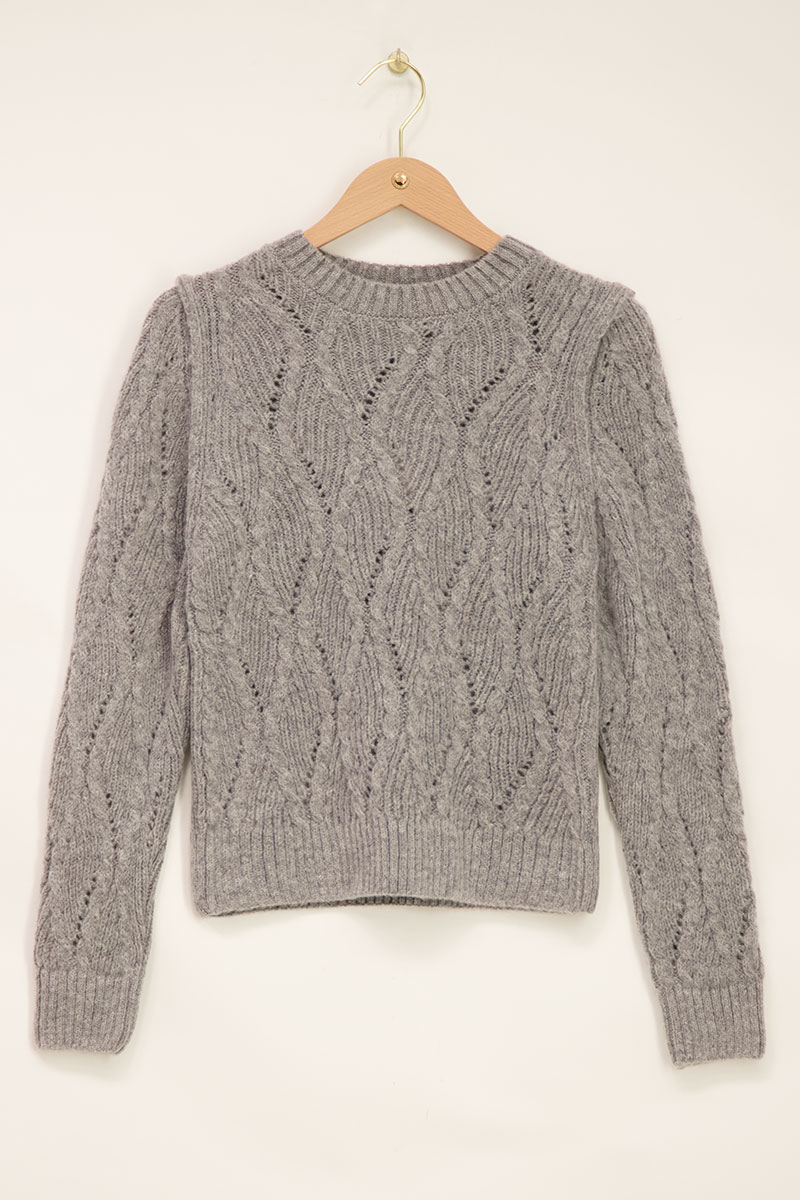 Grey sweater ajour | My Jewellery