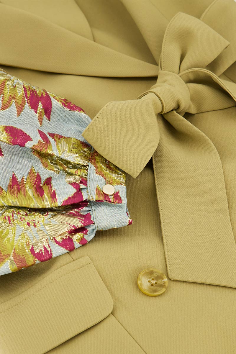 Green jacquard blazer dress | My Jewellery