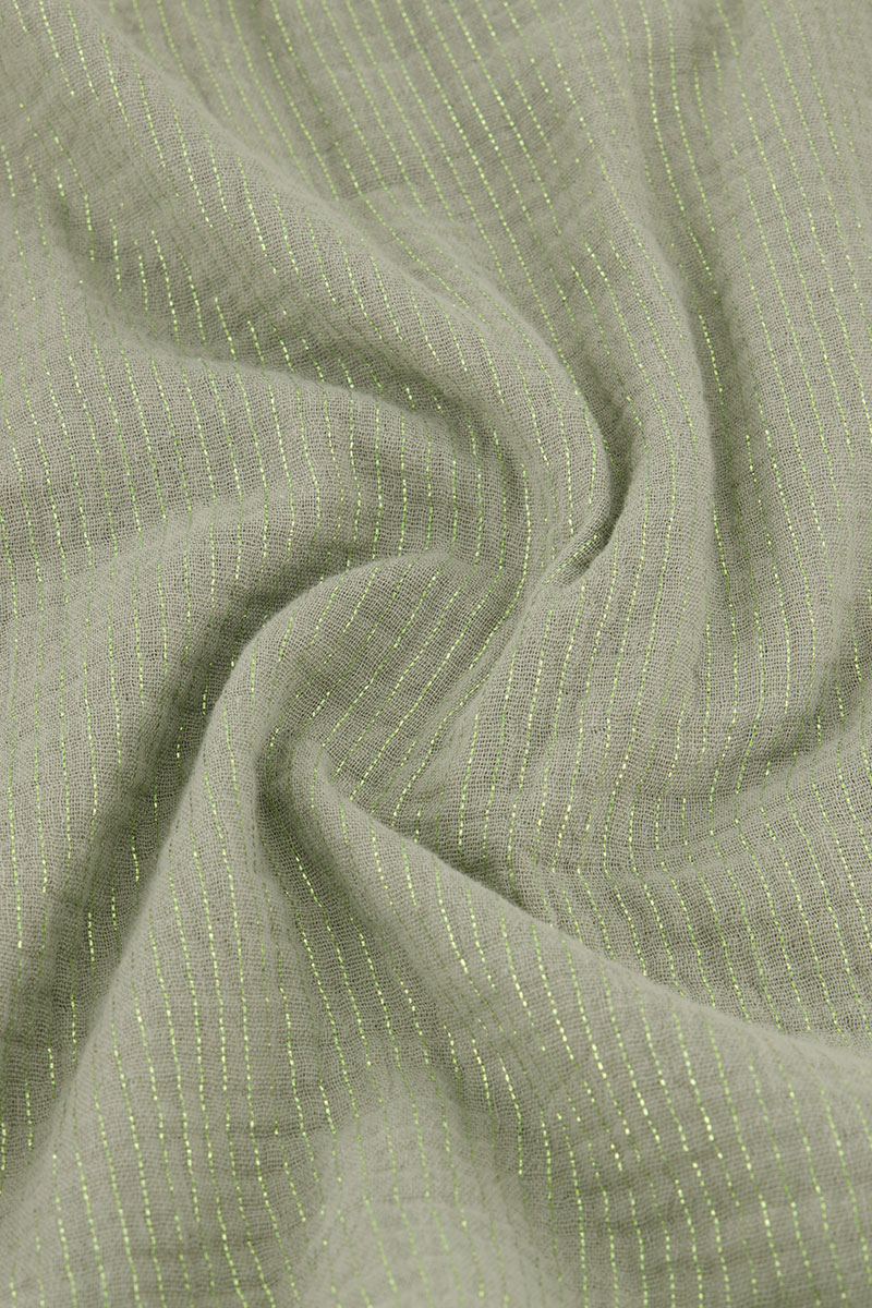 Green muslin blouse with lurex | My Jewellery