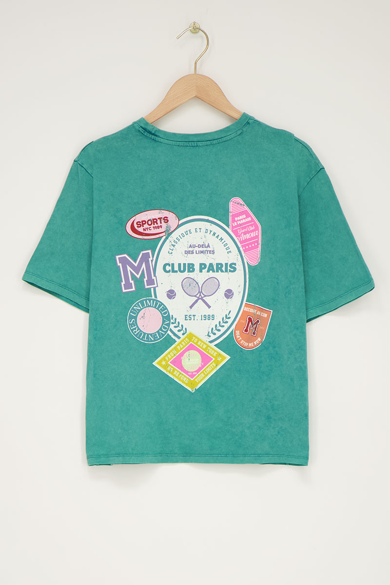 Green T-shirt sports and patches | My Jewellery