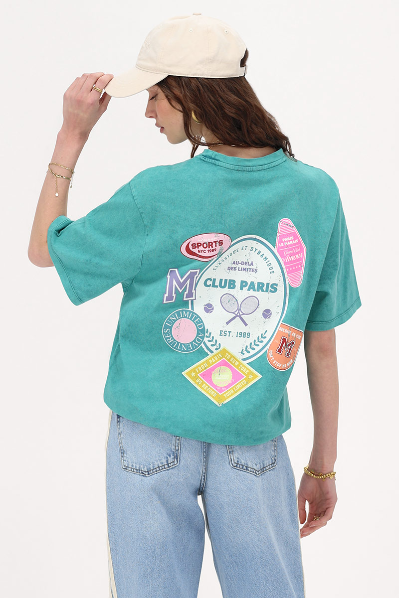 Green T-shirt sports and patches | My Jewellery