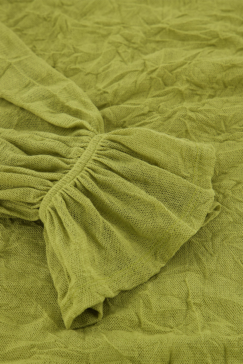 Green textured top with cuff | My Jewellery