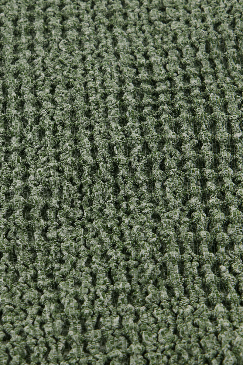 green wide leg trousers with texture