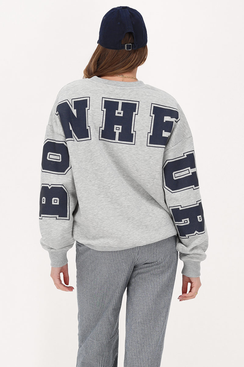 Gray oversized sweater "Bonheur" | My Jewellery