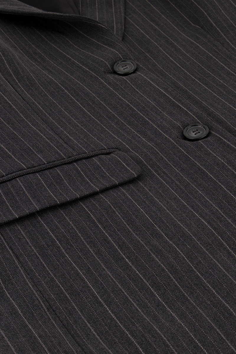 Grey pinstripe blazer | My Jewellery