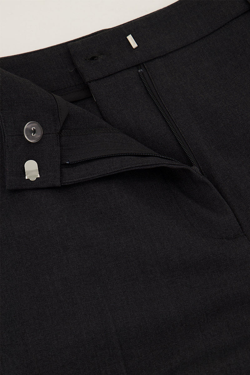 Grey wide leg trousers with side pockets | My Jewellery