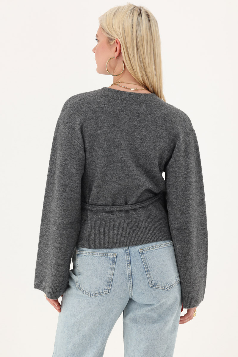 Grey wrap cardigan | My Jewellery