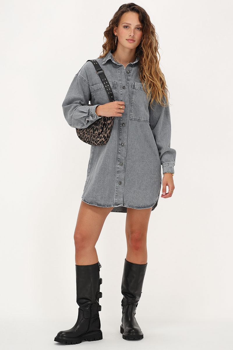 Grey denim blouse dress | My Jewellery