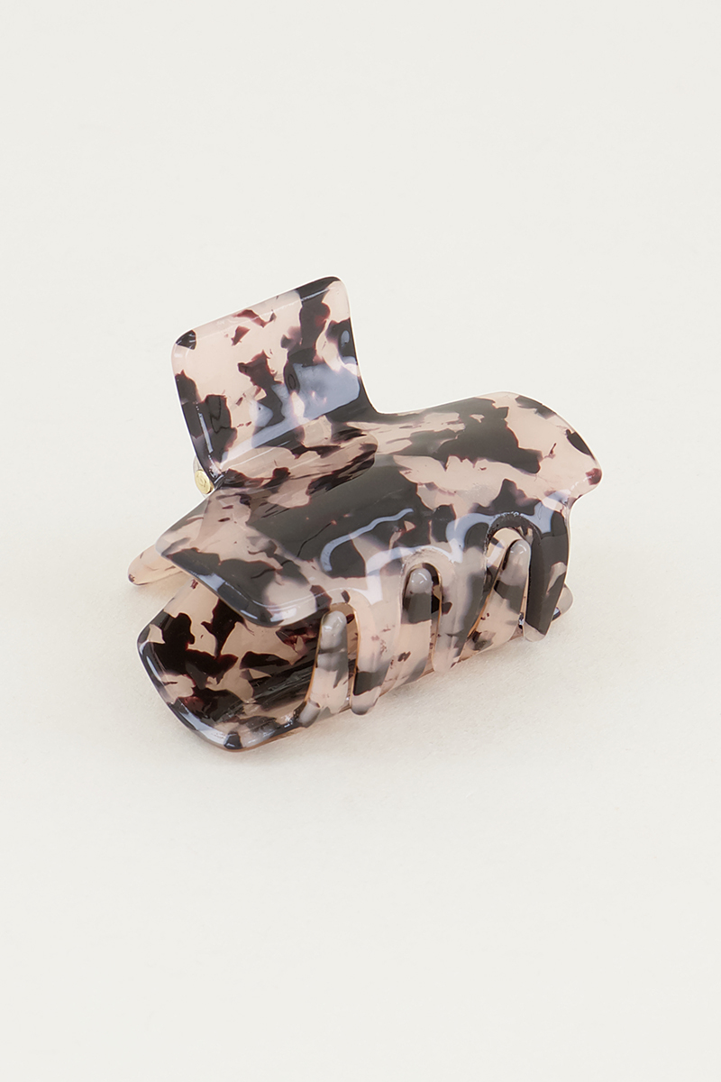 My Jewellery Beige haarklem met zwart motief Beige/Zwart one size