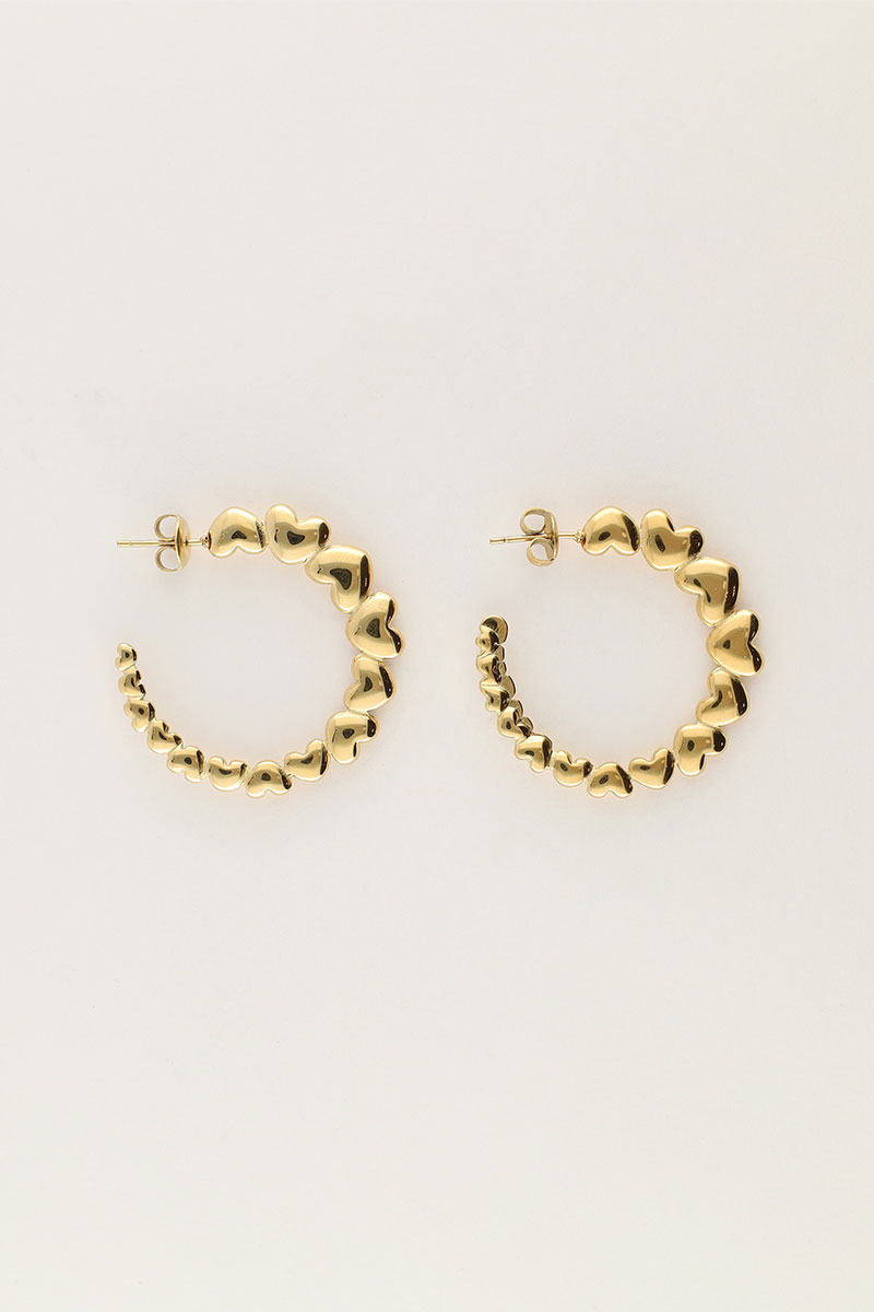 Earrings with flat hearts | My Jewellery