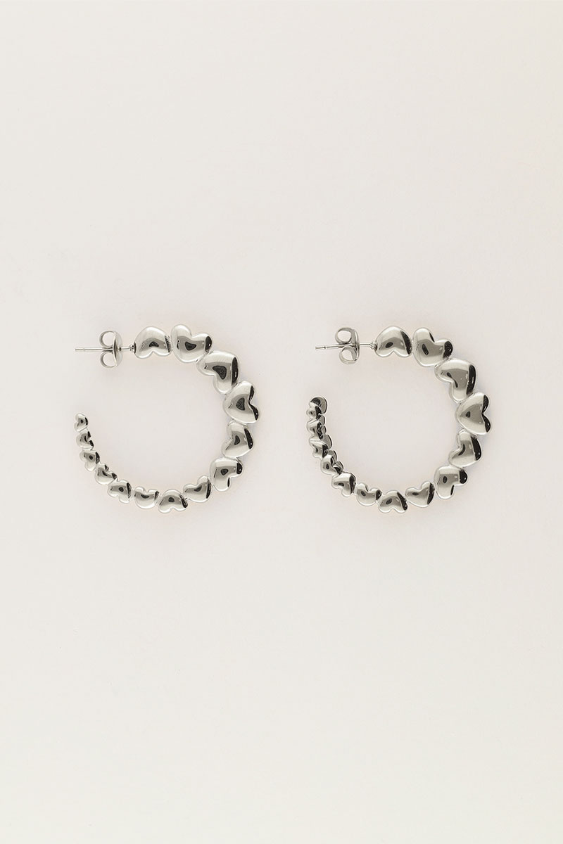 Earrings with flat hearts | My Jewellery