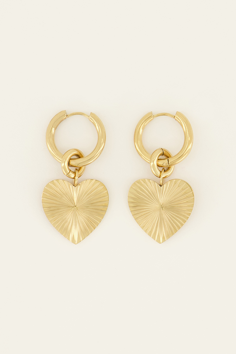 Oorringen met hart bedel | My Jewellery