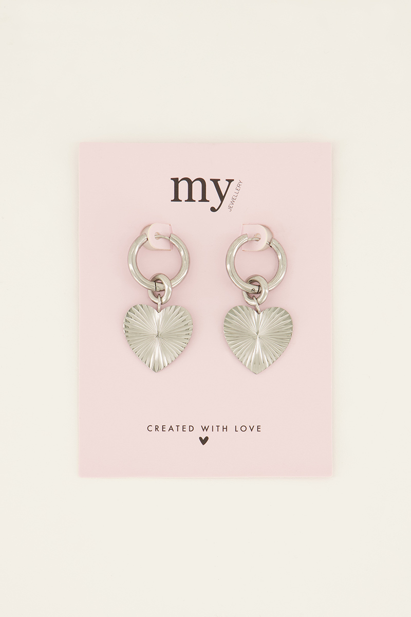 Oorringen met hart bedel | My Jewellery