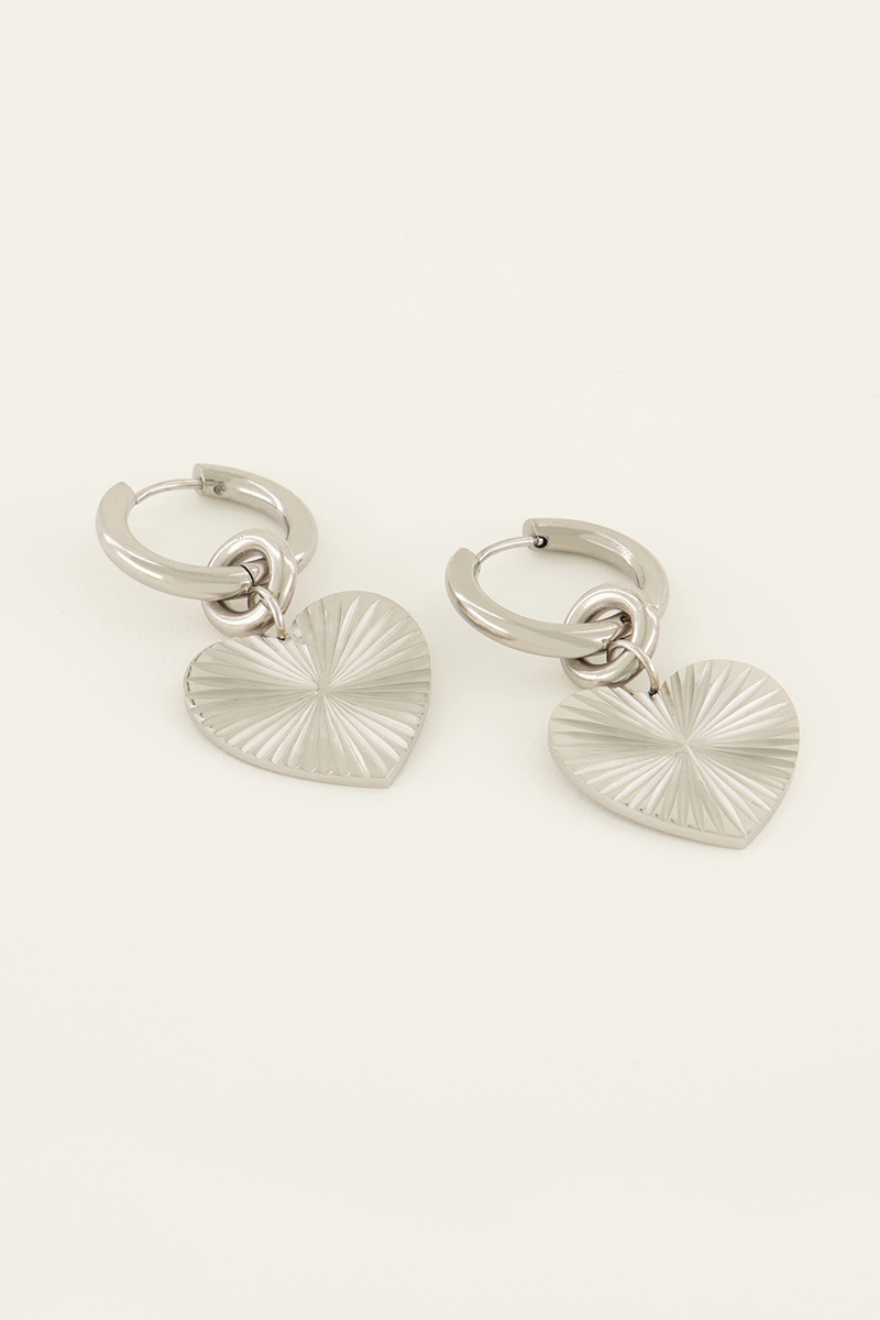 Oorringen met hart bedel | My Jewellery