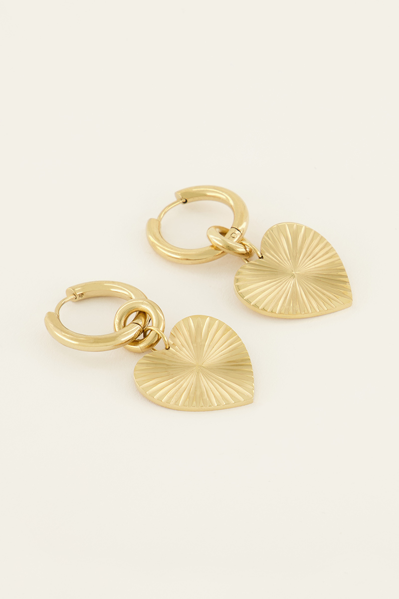 Oorringen met hart bedel | My Jewellery
