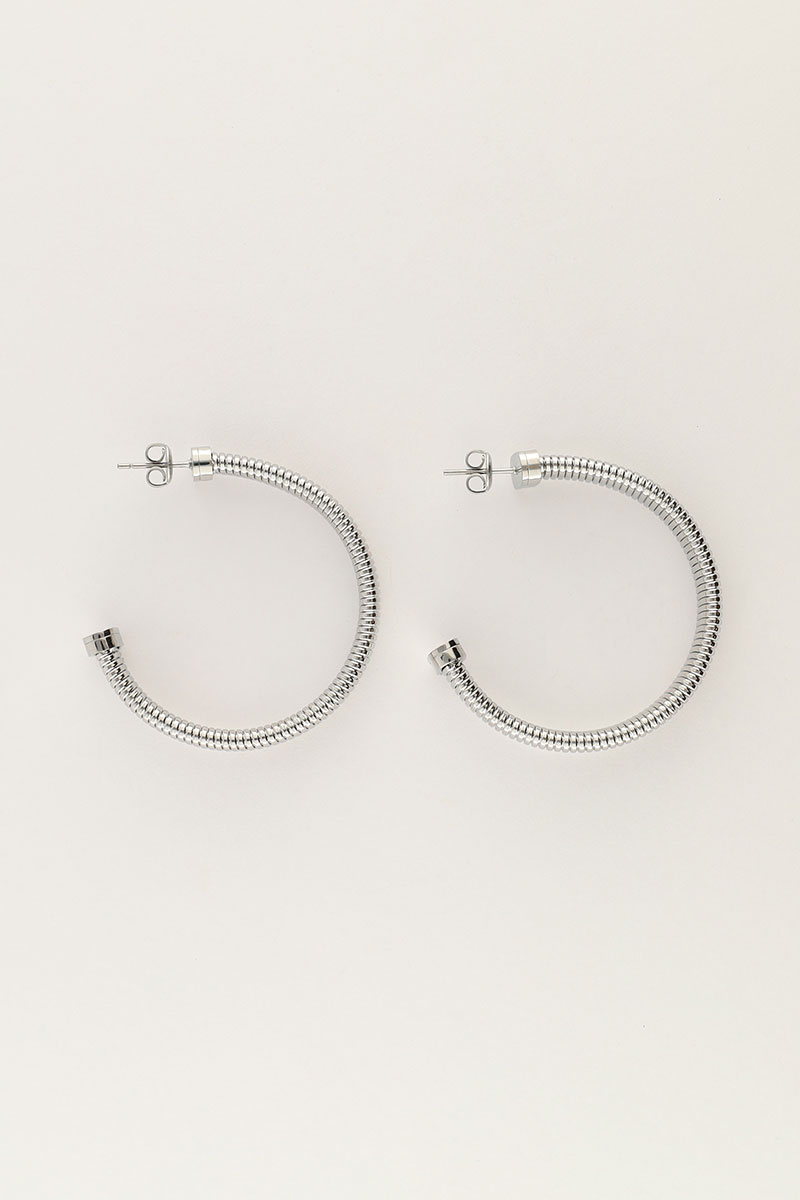 Earrings with horizontal rib | My Jewellery