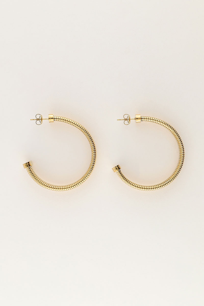 Earrings with horizontal rib | My Jewellery