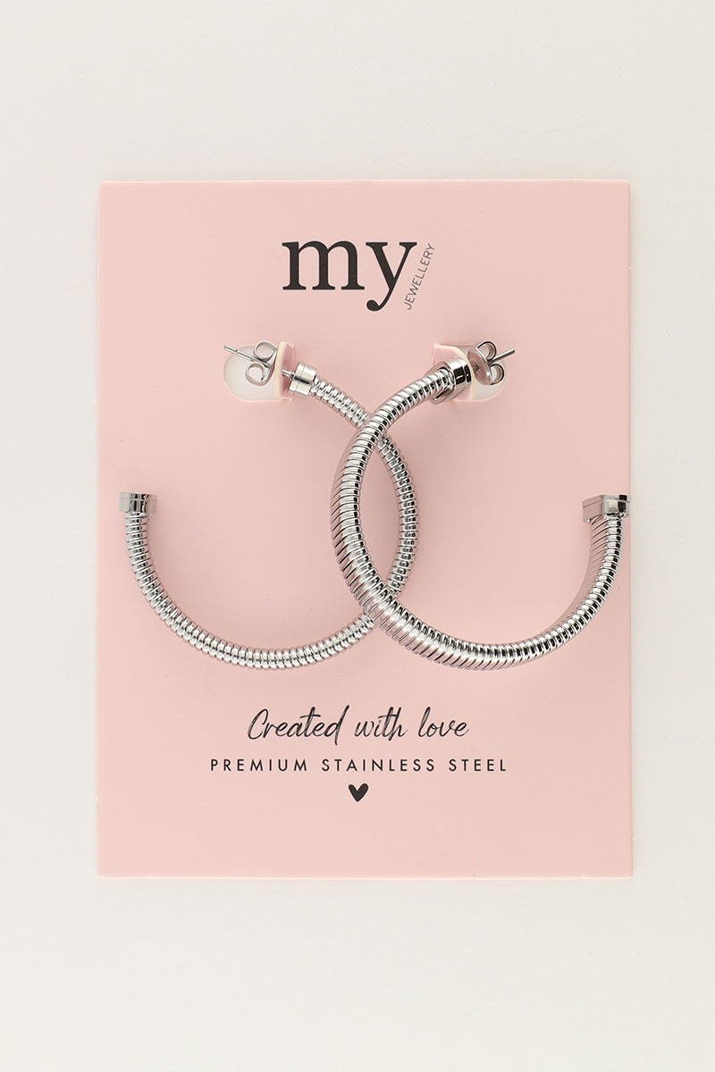 Earrings with horizontal rib | My Jewellery