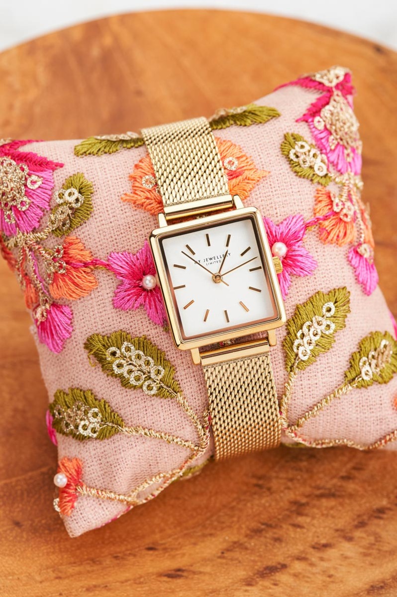 Horloge witte vierkante wijzerplaat | My Jewellery
