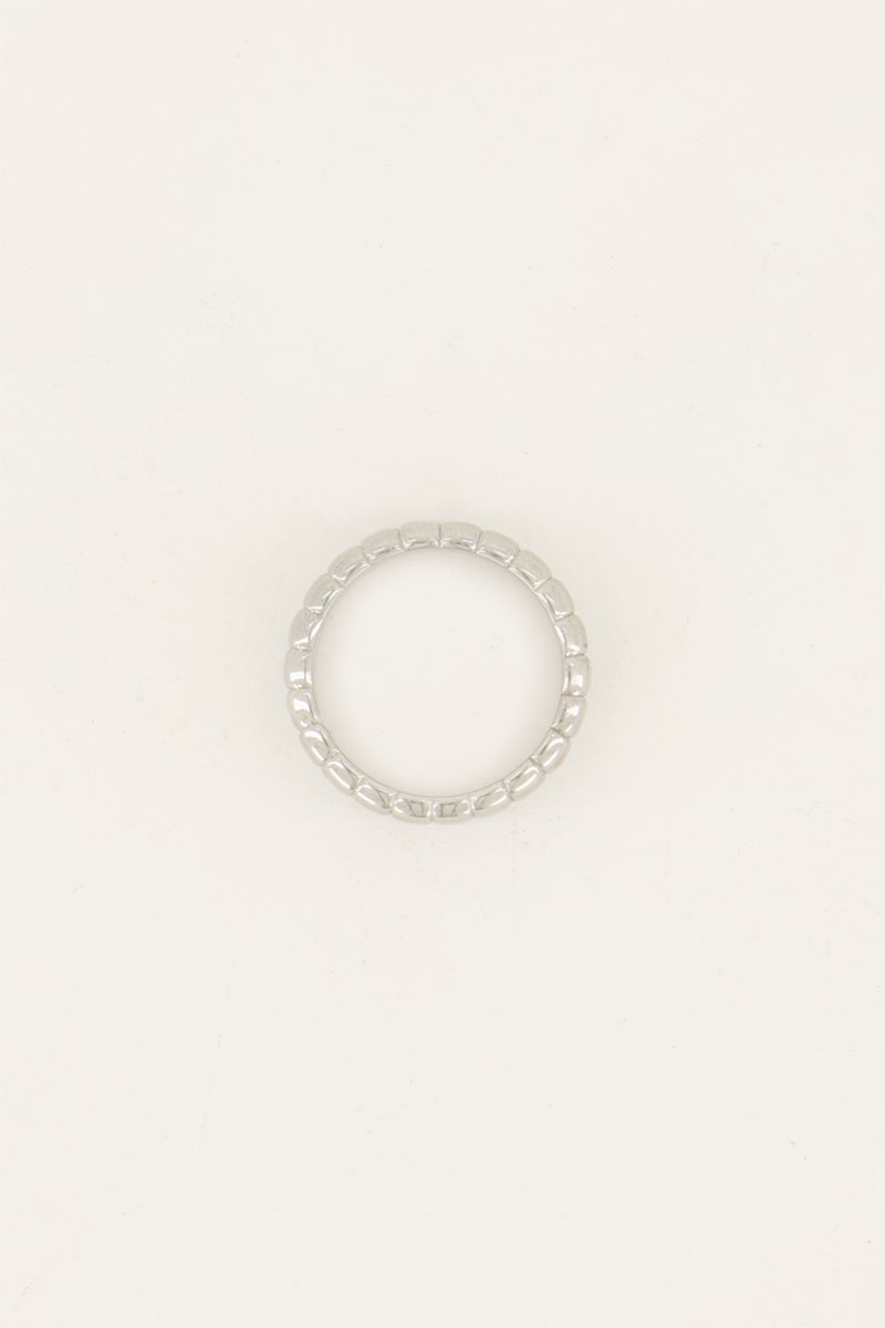 Iconic brede ring met ribbels
