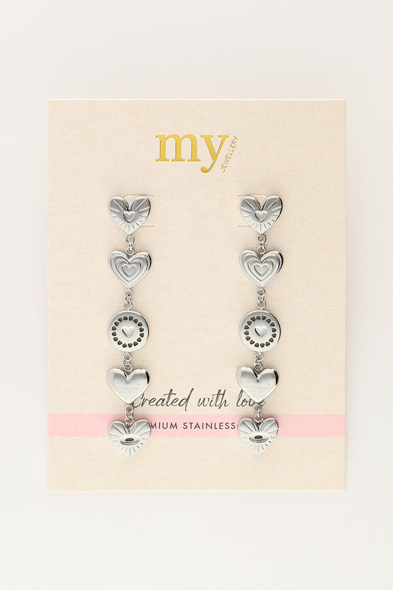 Iconic drop earrings with chunky hearts | My Jewellery