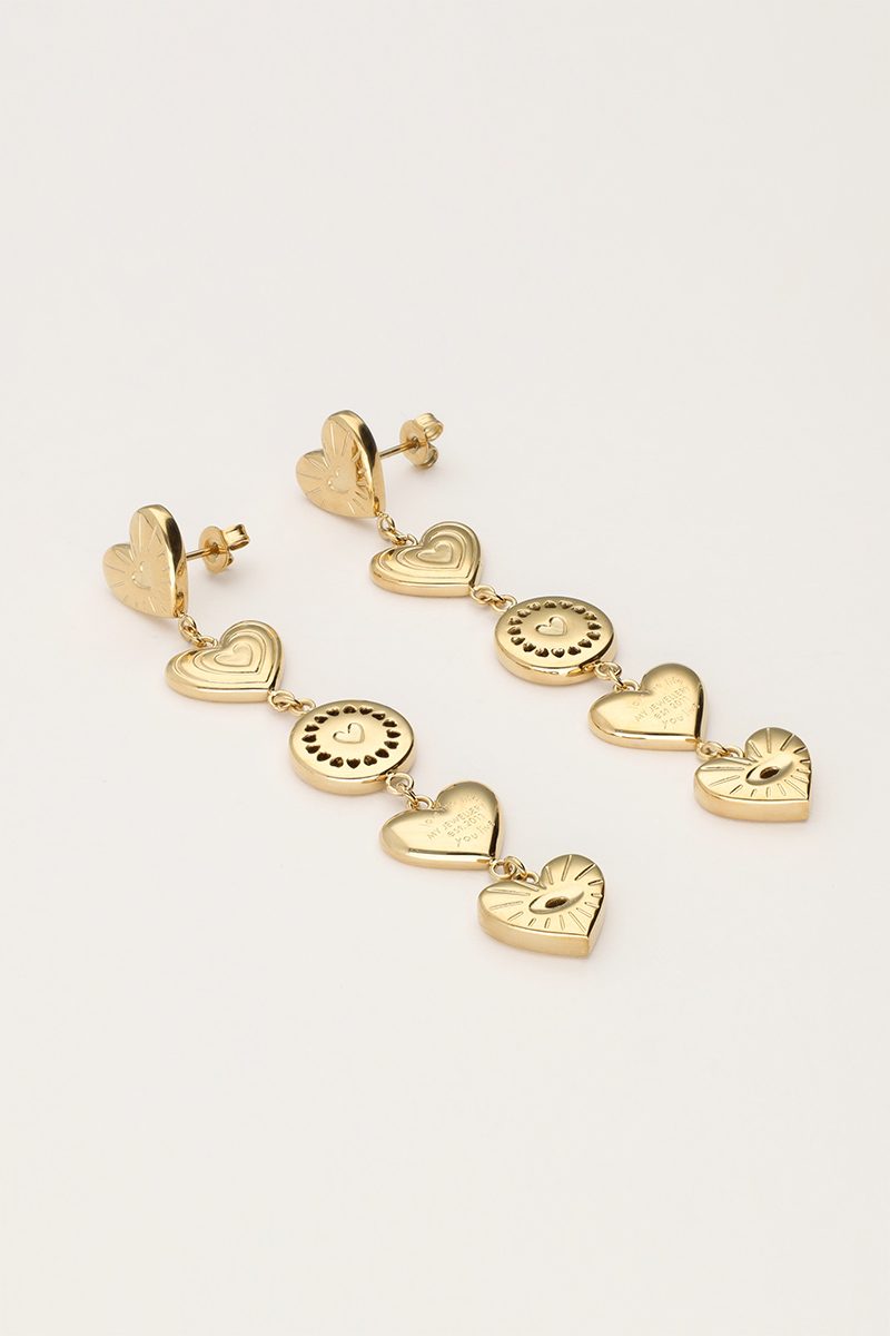 Iconic drop earrings with chunky hearts | My Jewellery