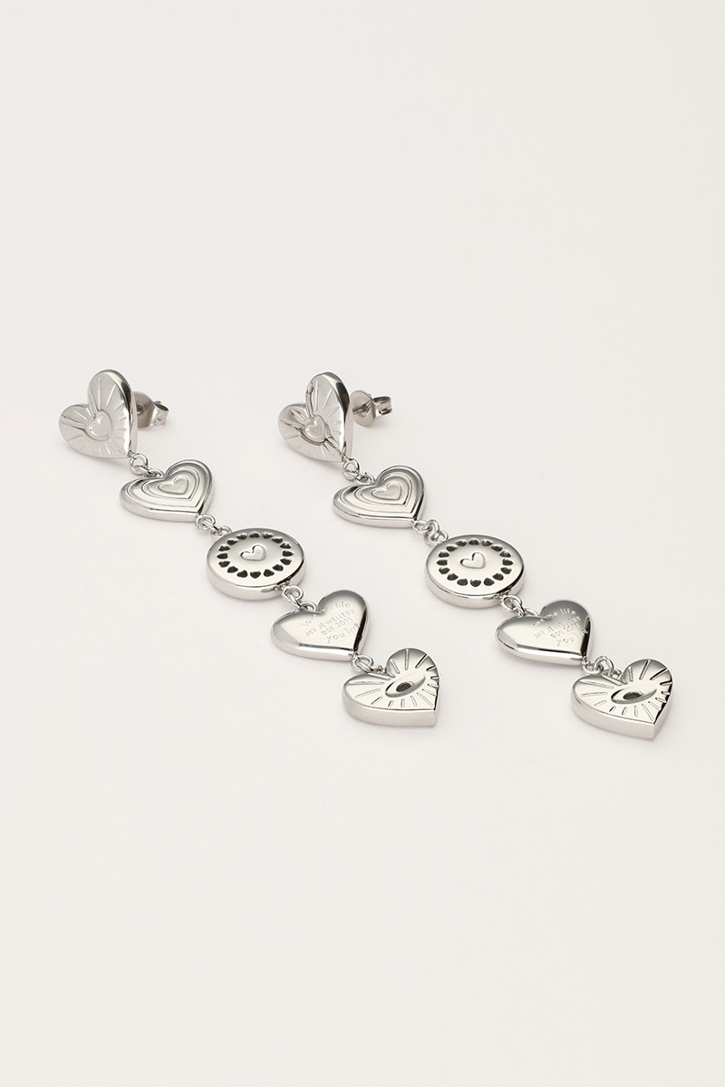 Iconic drop earrings with chunky hearts | My Jewellery