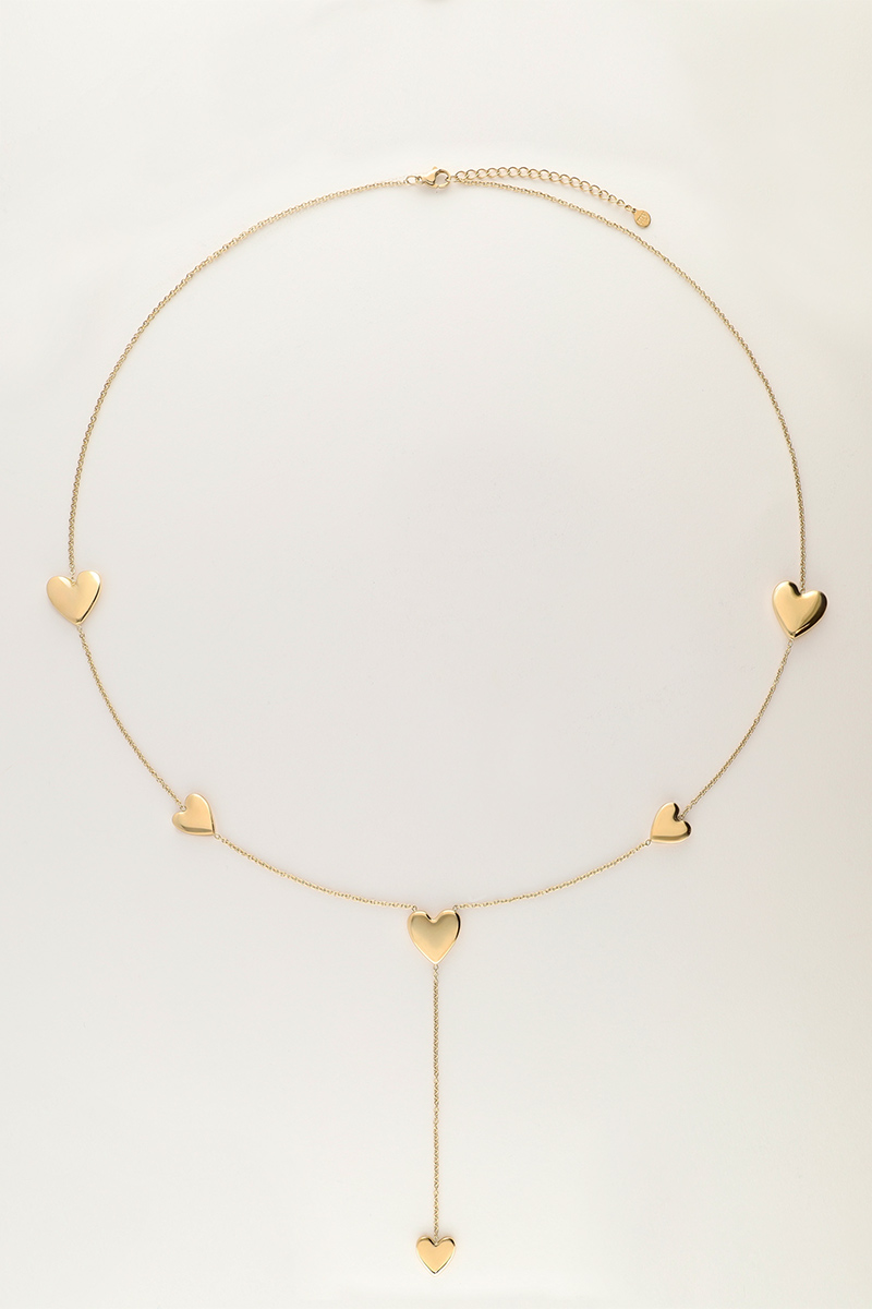 Iconic lange ketting met hartjes