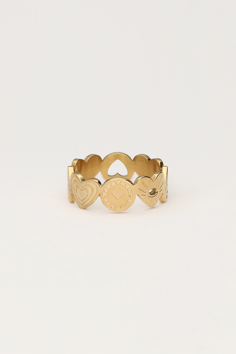Bague Iconic maxi cœur My Jewellery Doré 18 femme