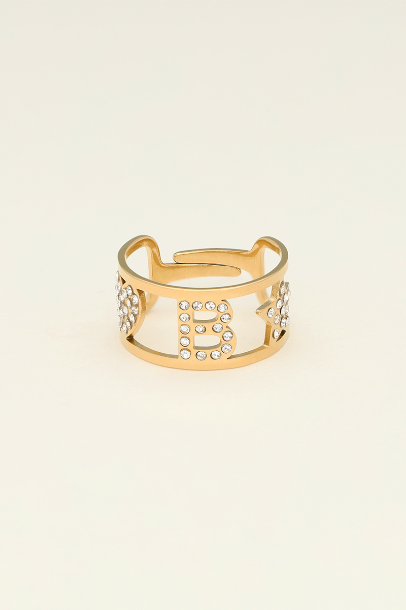 Buchstaben-Ring Mit Steinen | My Jewellery