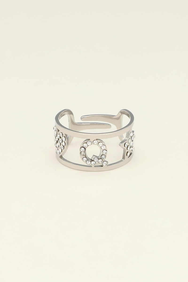 Bague ajustableà initiale My Jewellery Argenté One size femme
