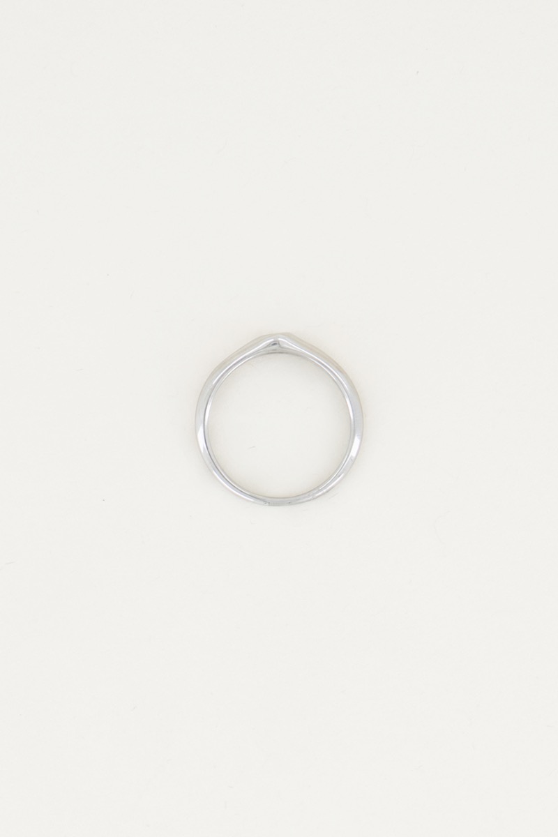 Silver coloured initial ring | My Jewellery