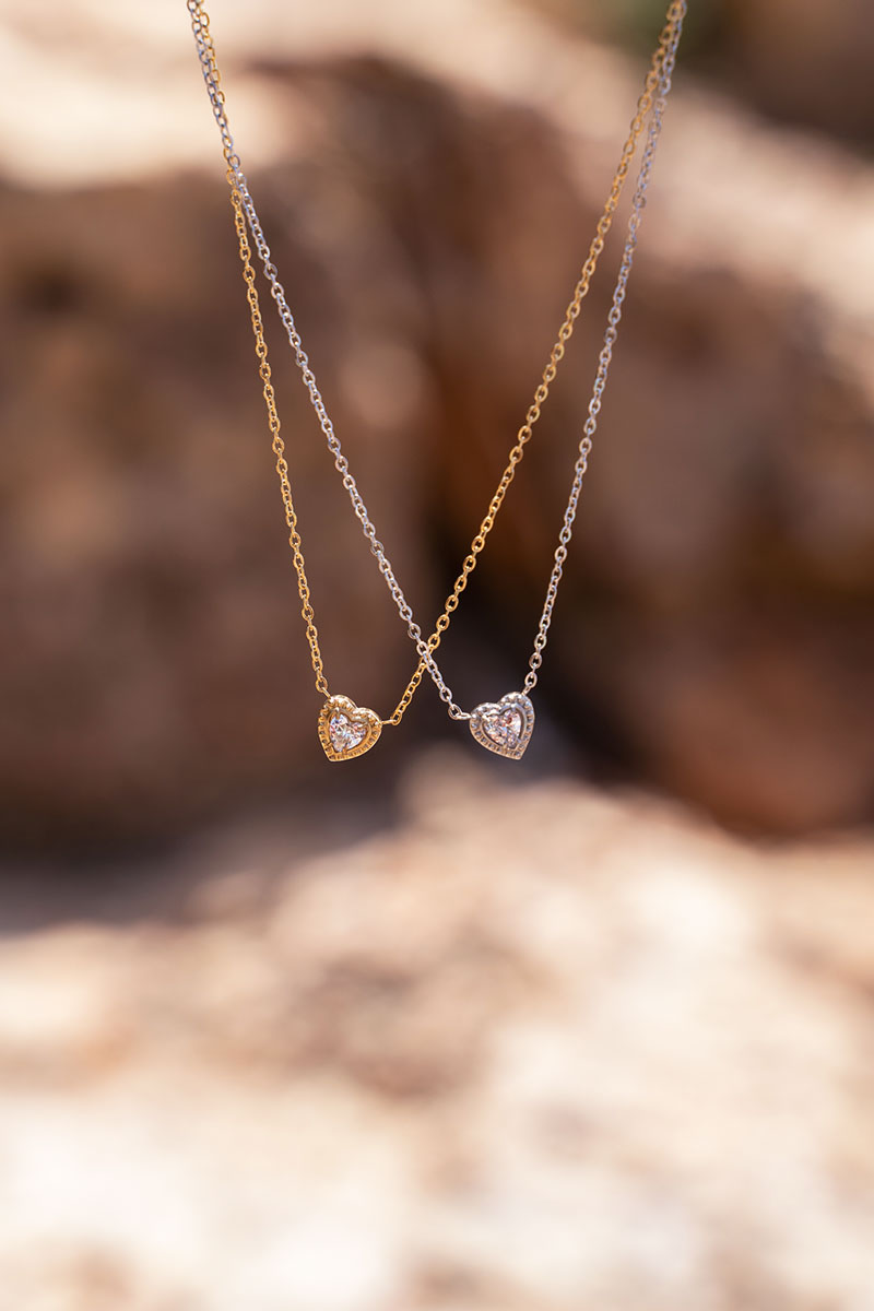 Ketting hartje strass | My Jewellery