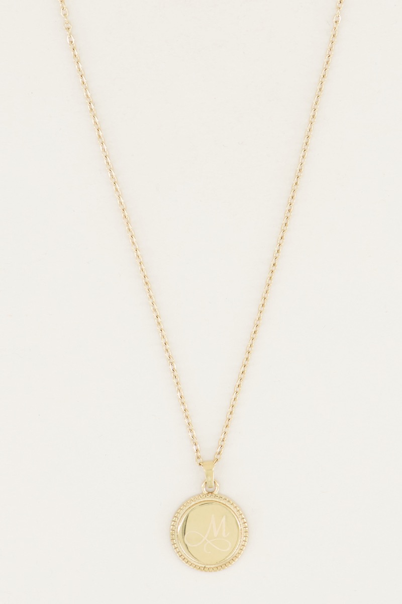 Ketting initial munt, ketting met letter My Jewellery