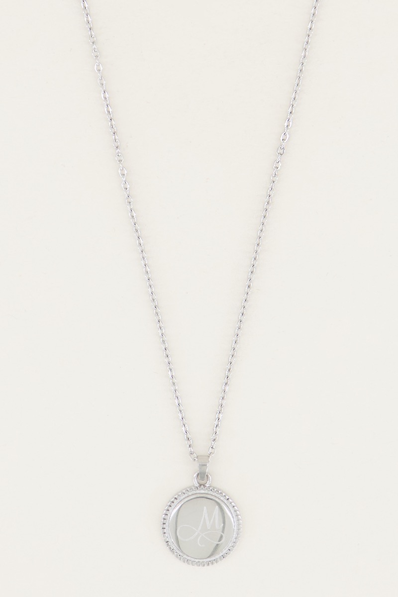 Ketting initial munt, ketting met letter My Jewellery