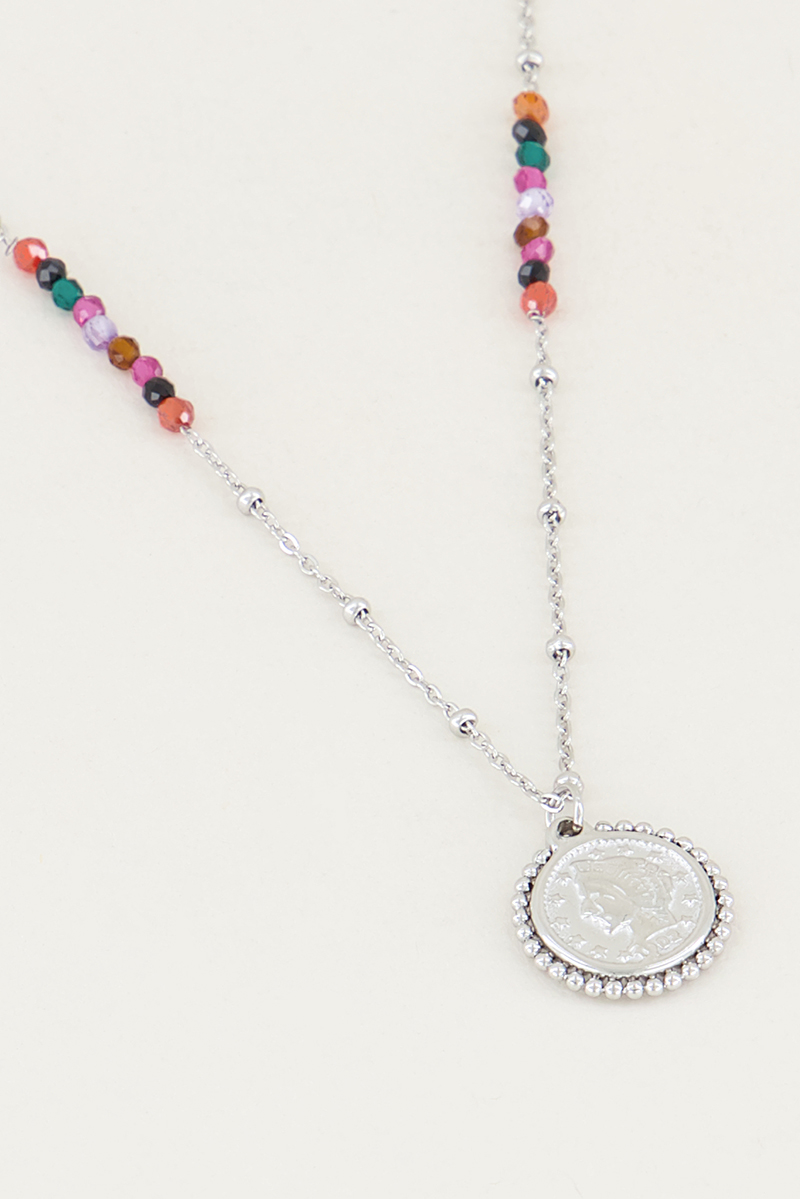 My Jewellery Ketting vintage muntje&kralen female Goud/Zilver one size