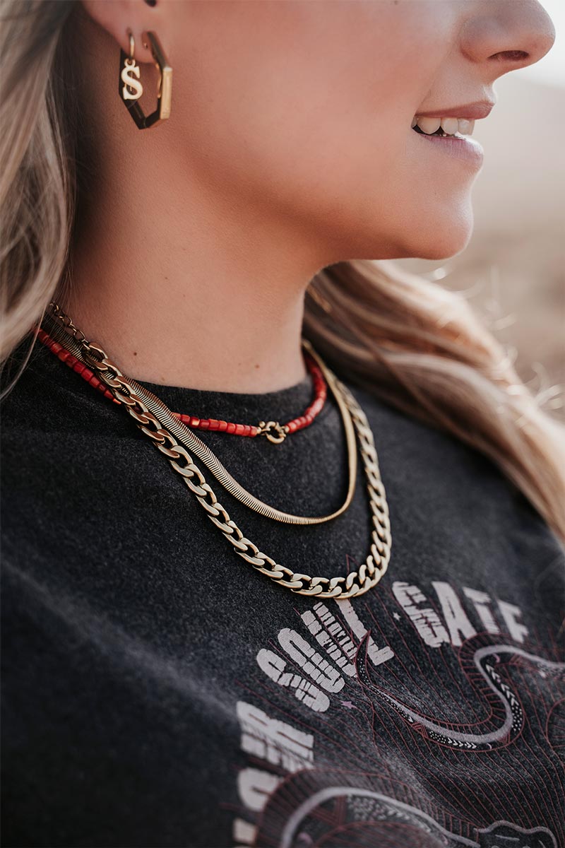 Ketting platte schakels | Ketting zonder hanger