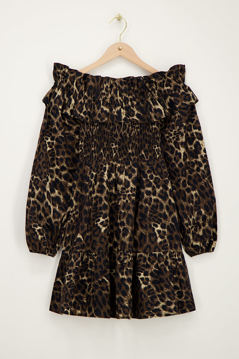 Leopard off-shoulder dress | My Jewellery