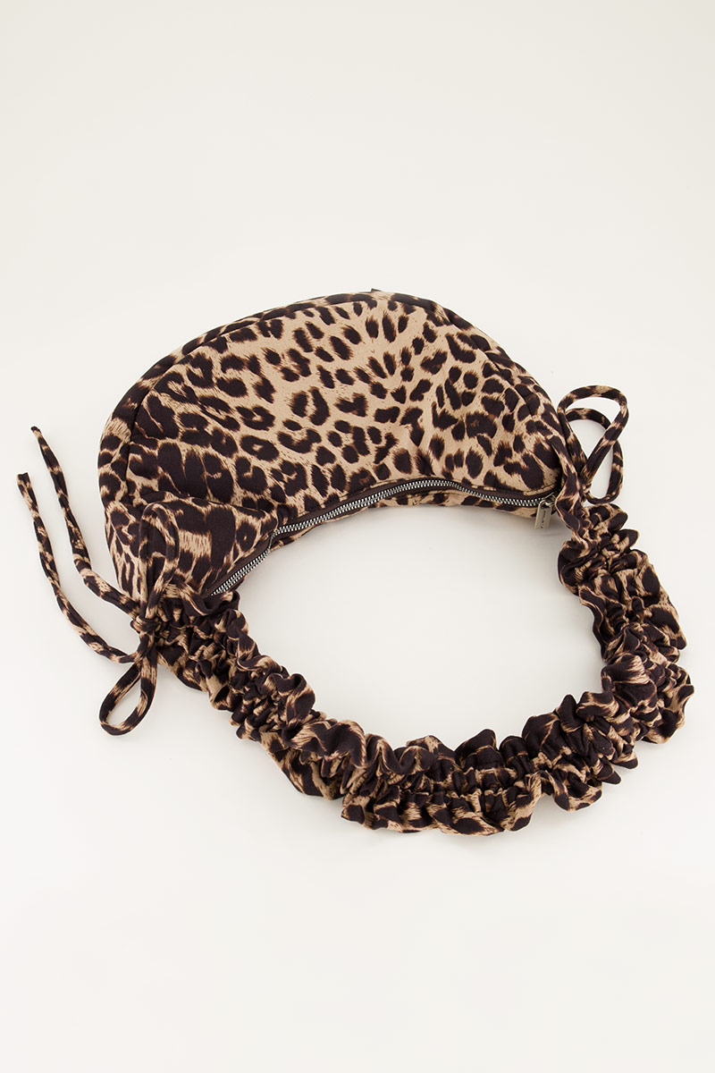 Leopard print crossbody bag with ruffles | My Jewellery