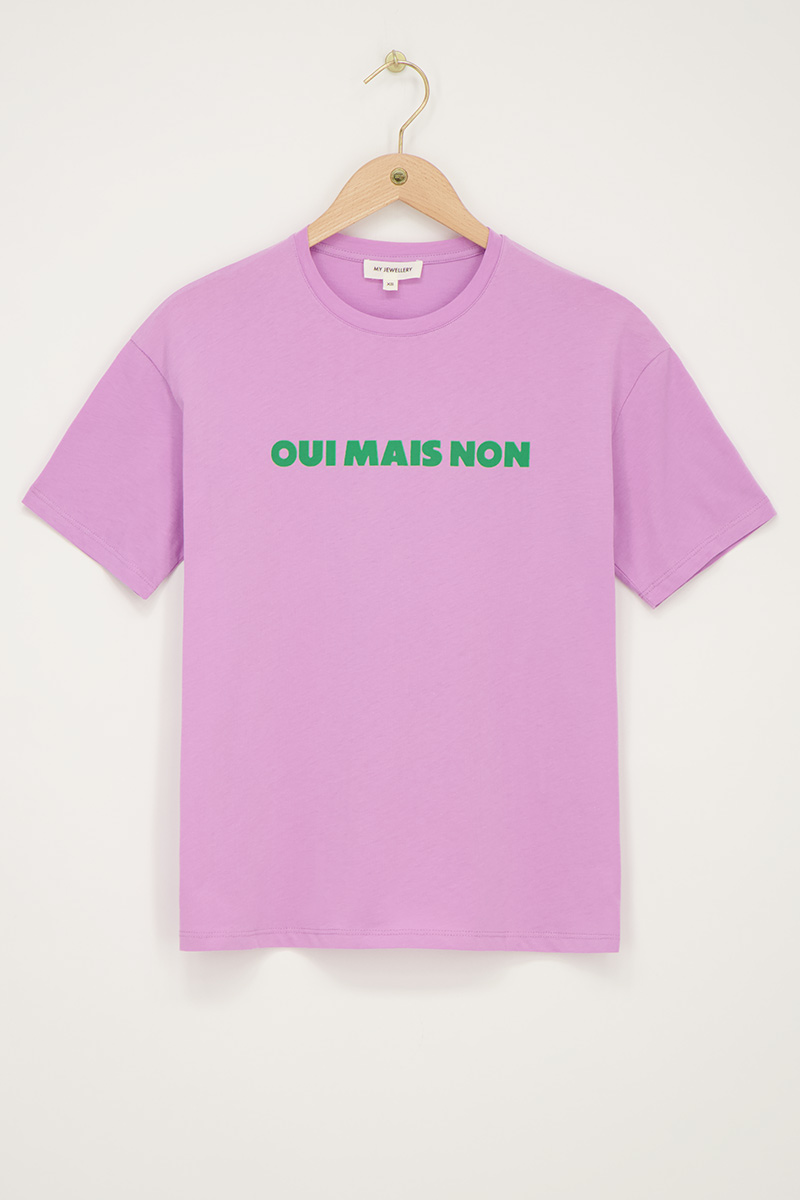 Lila T-shirt ''Oui mais non''
