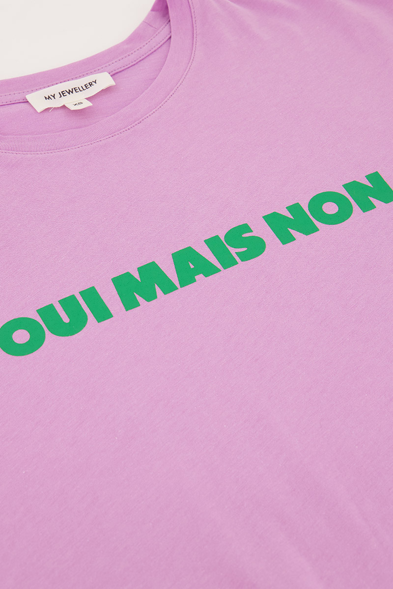 Lila T-shirt ''Oui mais non''