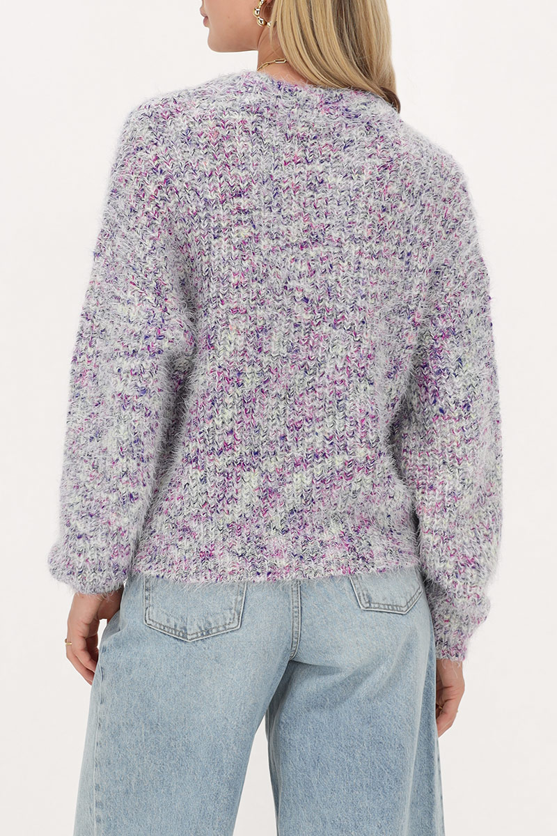 Lilac knit fuzzy sweater | My Jewellery