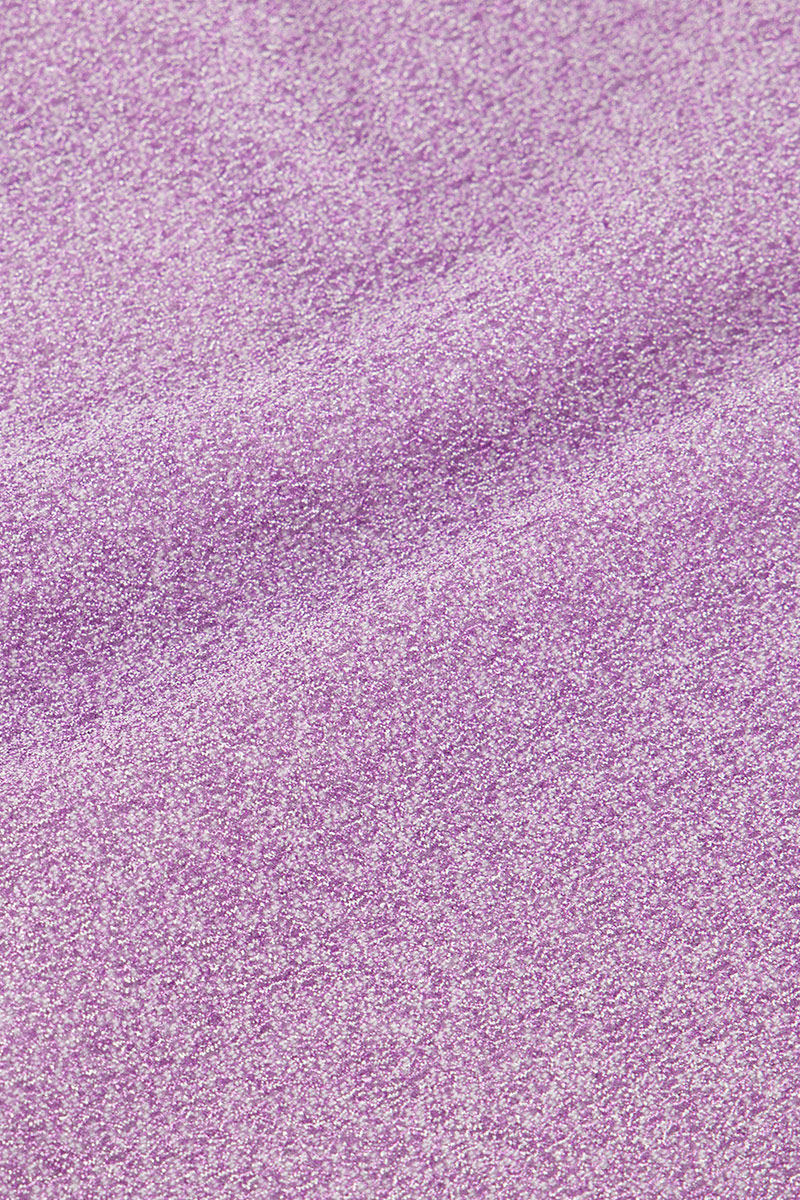 Lilac one-shoulder top with lurex