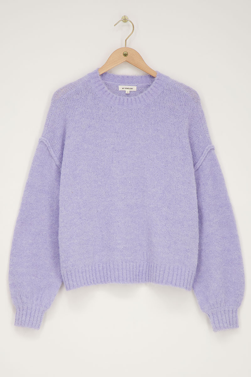 Pull lilas oversize avec manches ballon | - My jewellery - Modalova