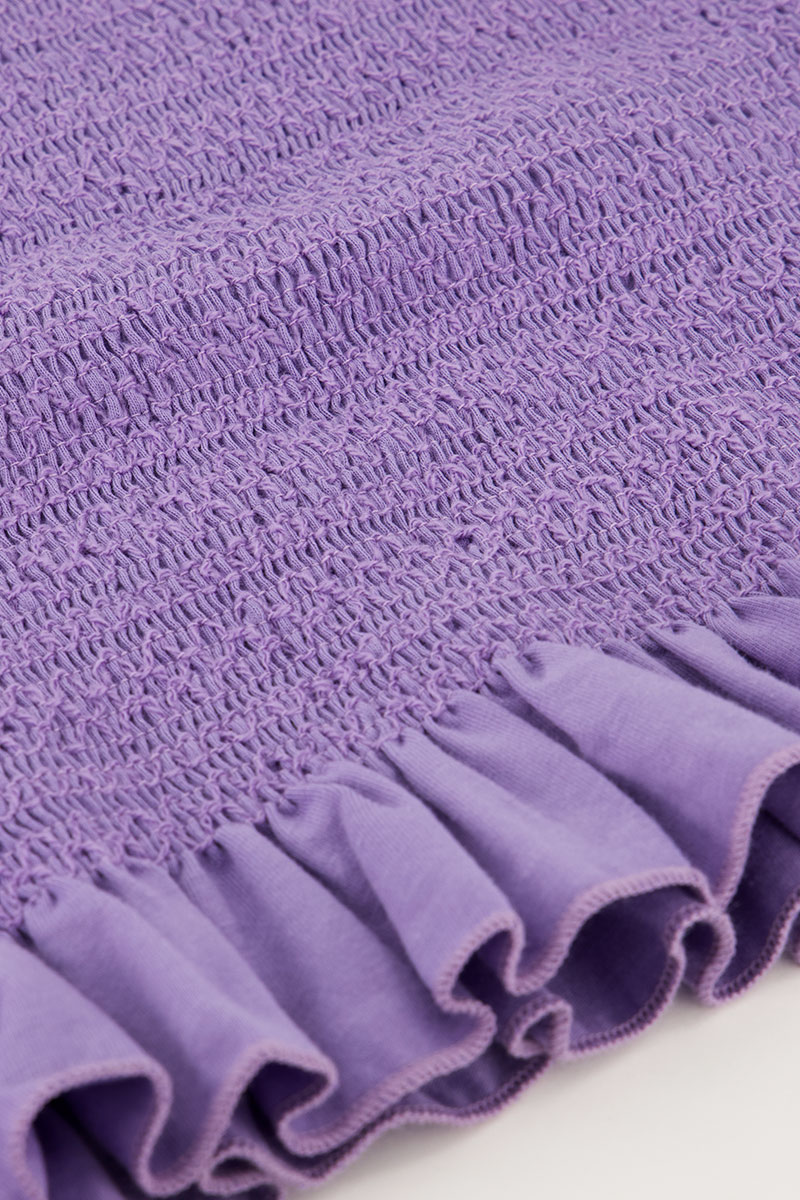 Lilac smock top with ruffles | My Jewellery