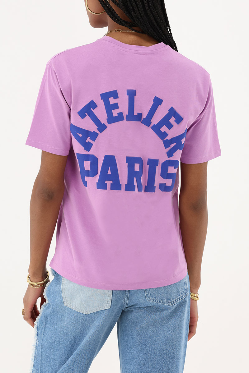 Lilac T-shirt "Atelier paris" | My Jewellery