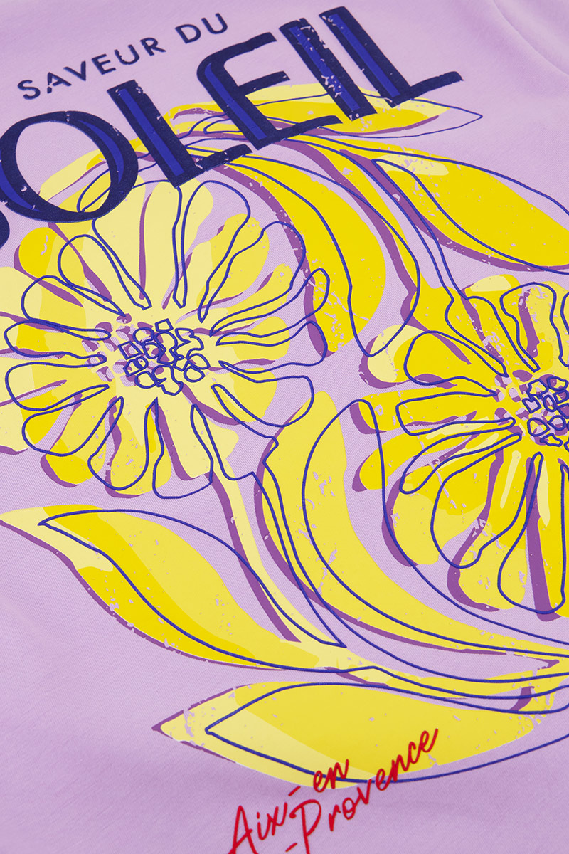 Lilac T-shirt "Saveur du soleil" | My Jewellery