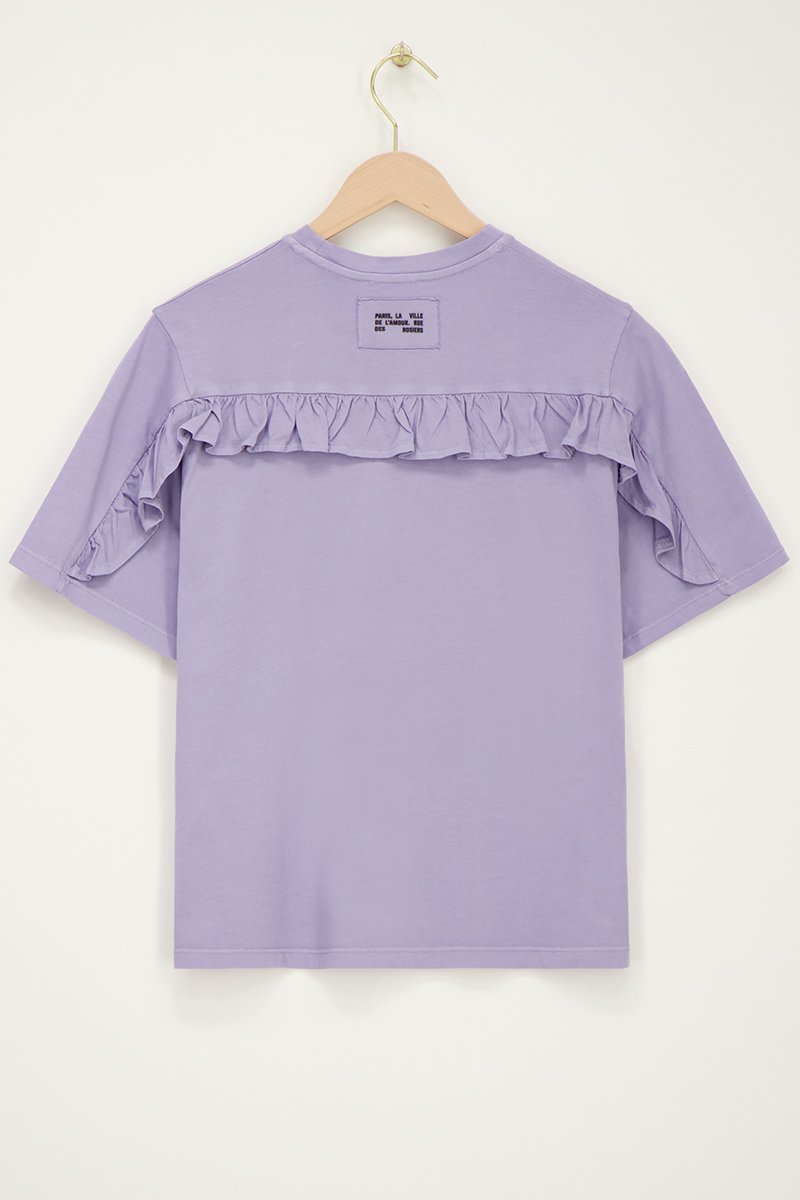 Lilac T-shirt with ruffle | My Jewellery