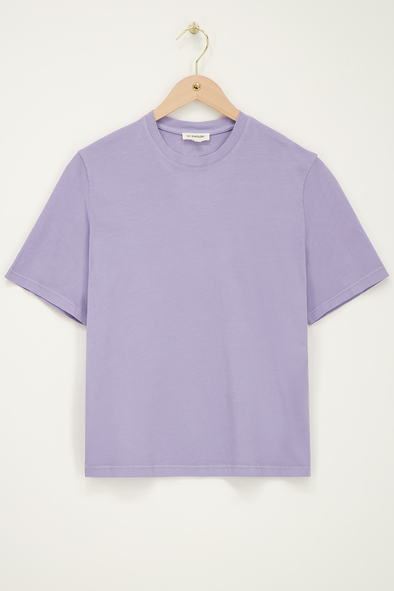 Lilac T-shirt with ruffle | My Jewellery