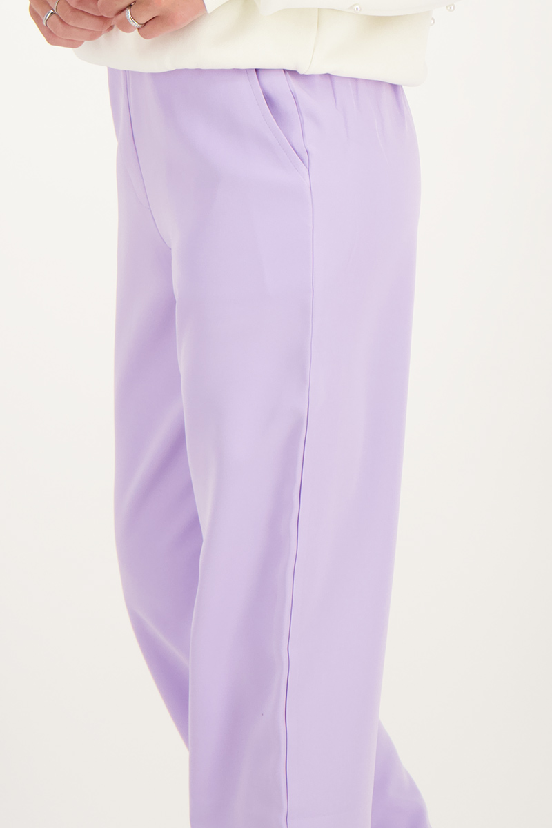 Lilac elasticated trousers | My Jewellery